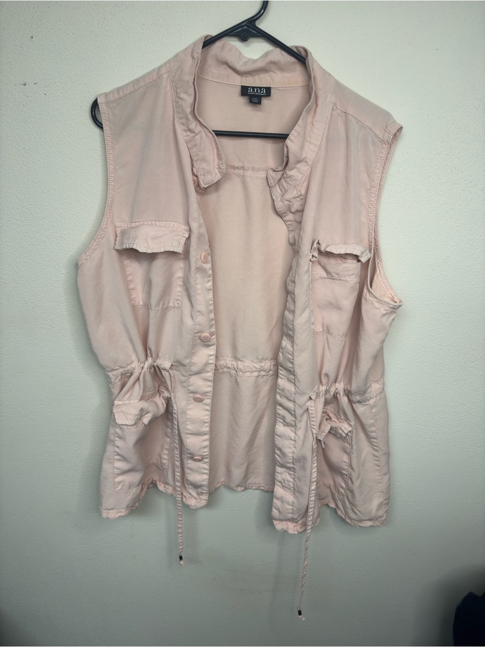 Dusty Pink Sleeveless Utility Vest